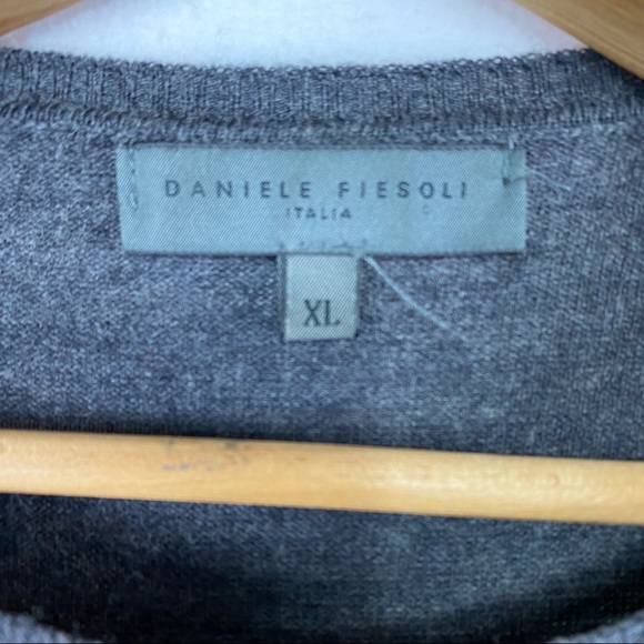 Daniele Fiesoli Crew Neck Gray Merino Wool Sweater. Size XL - Picture 5 of 7